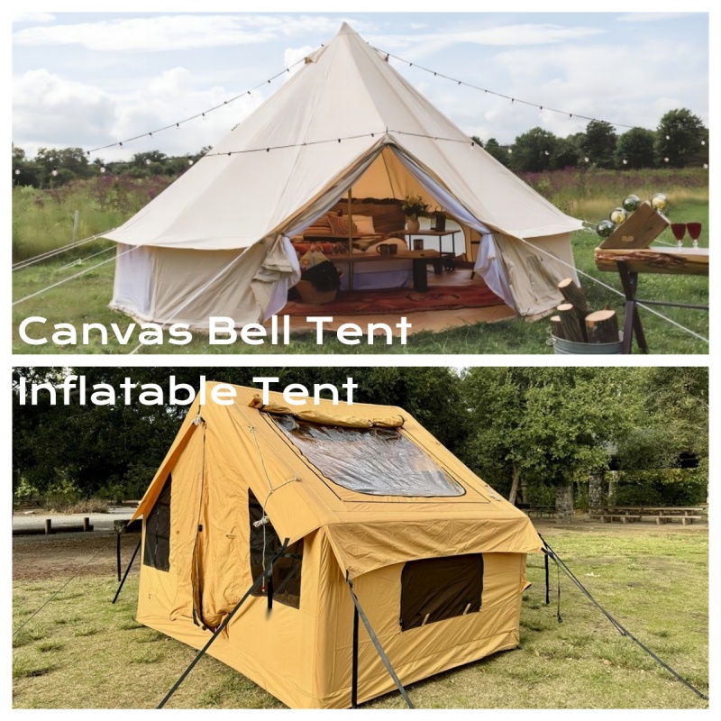 Glamping Essentials: Canvas Bell Tents vs. Inflatable Tents