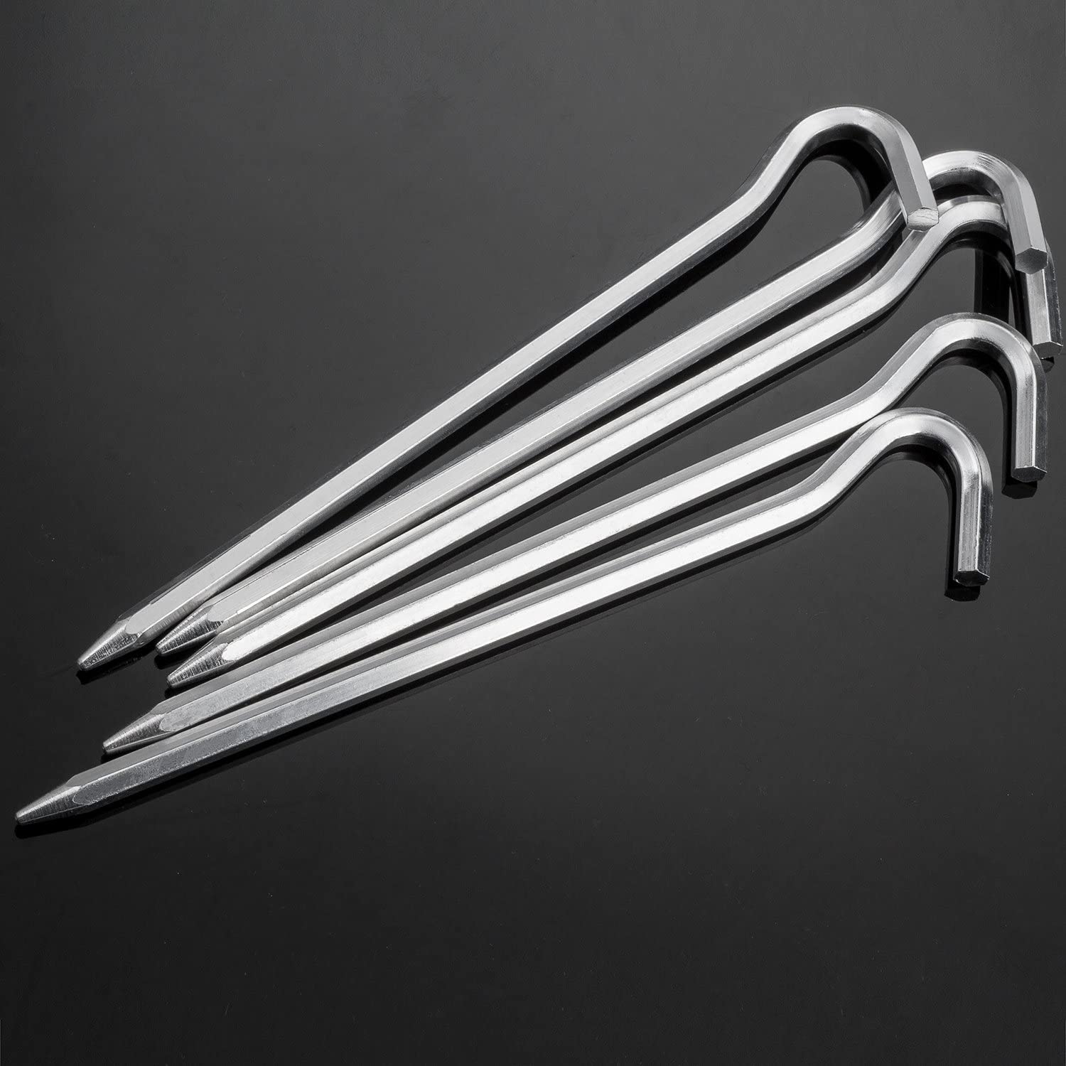 Question Mark Type Shaped Galvanized Steel Aluminum Tent Stake - Camping  Accessory Steel Wire Garden Peg