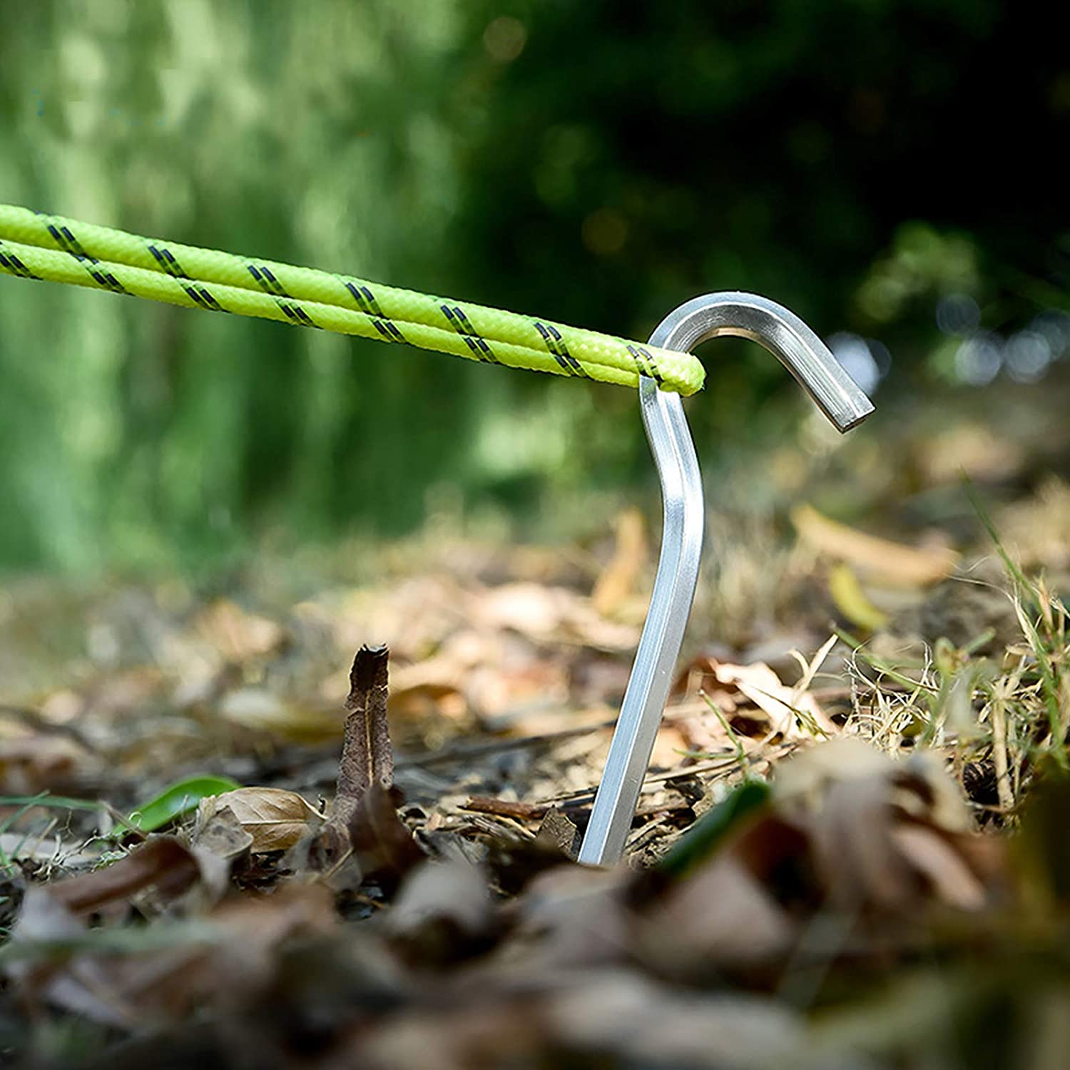 Question Mark Type Shaped Galvanized Steel Aluminum Tent Stake - Camping  Accessory Steel Wire Garden Peg