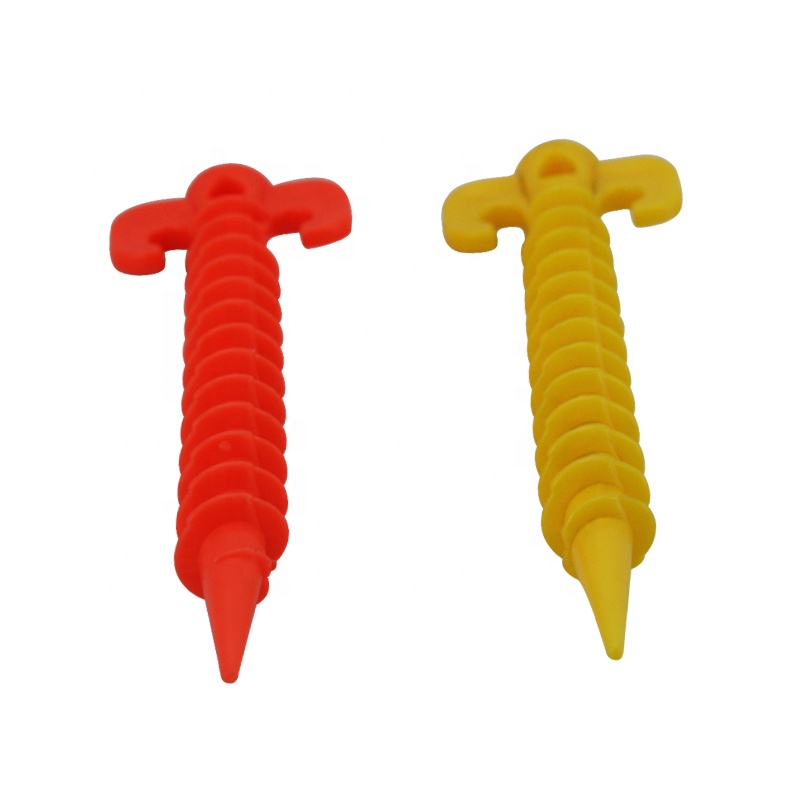Outdoor Camping Plastic Screw Tent Peg &Stakes Nail kit