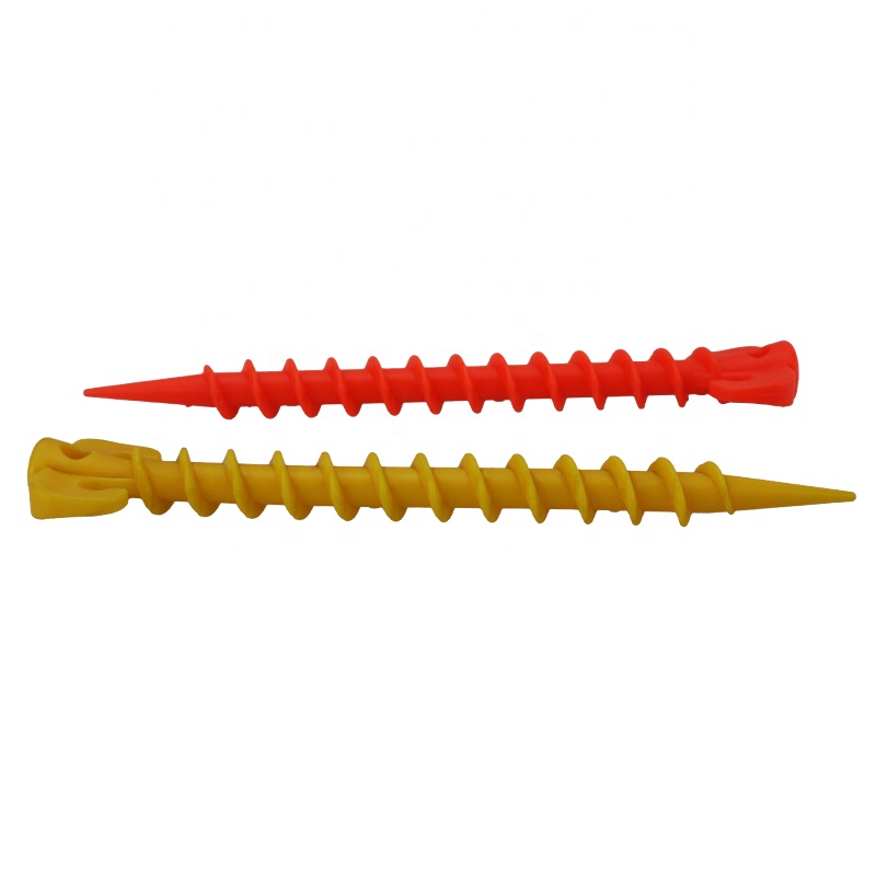 Outdoor Camping Plastic Screw Tent Peg &Stakes Nail kit