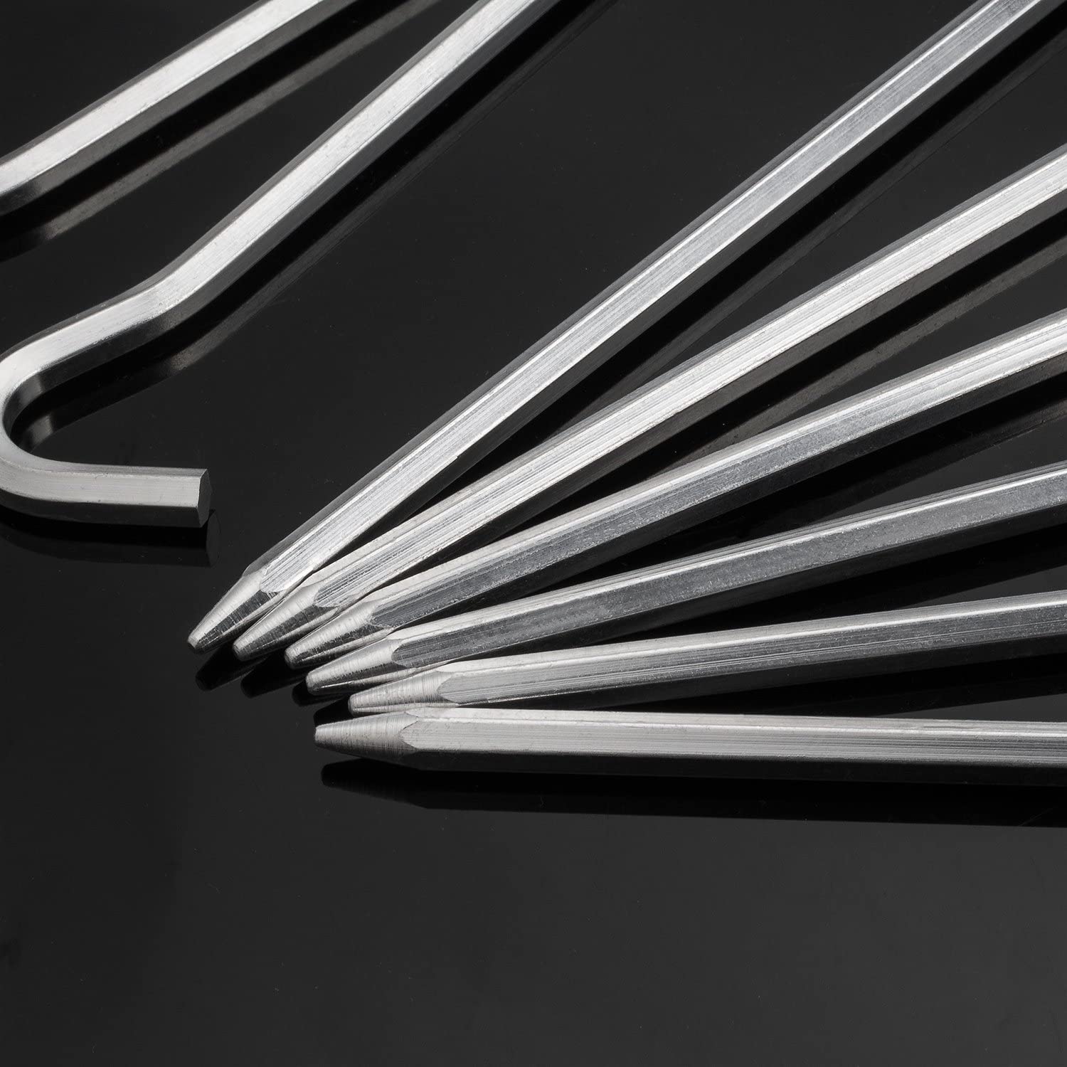 Question Mark Type Shaped Galvanized Steel Aluminum Tent Stake - Camping  Accessory Steel Wire Garden Peg