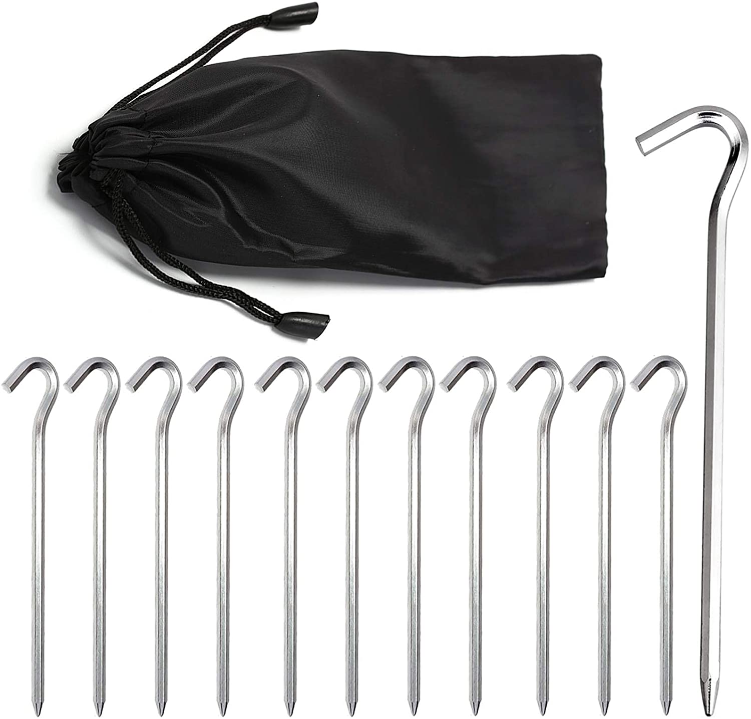 Question Mark Type Shaped Galvanized Steel Aluminum Tent Stake - Camping  Accessory Steel Wire Garden Peg