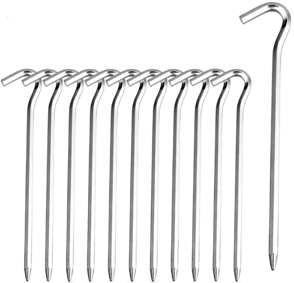 Question Mark Type Shaped Galvanized Steel Aluminum Tent Stake - Camping  Accessory Steel Wire Garden Peg