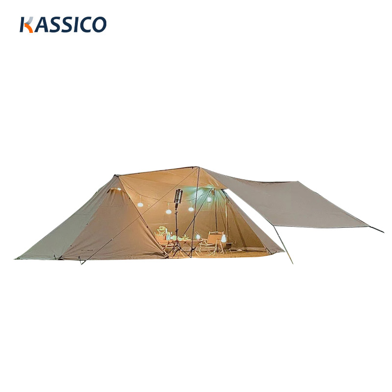 Luxury Canvas Canopy Tent With Sun Shelter
