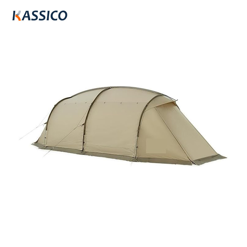 2-Room Rainproof Camping Tunnel Tent