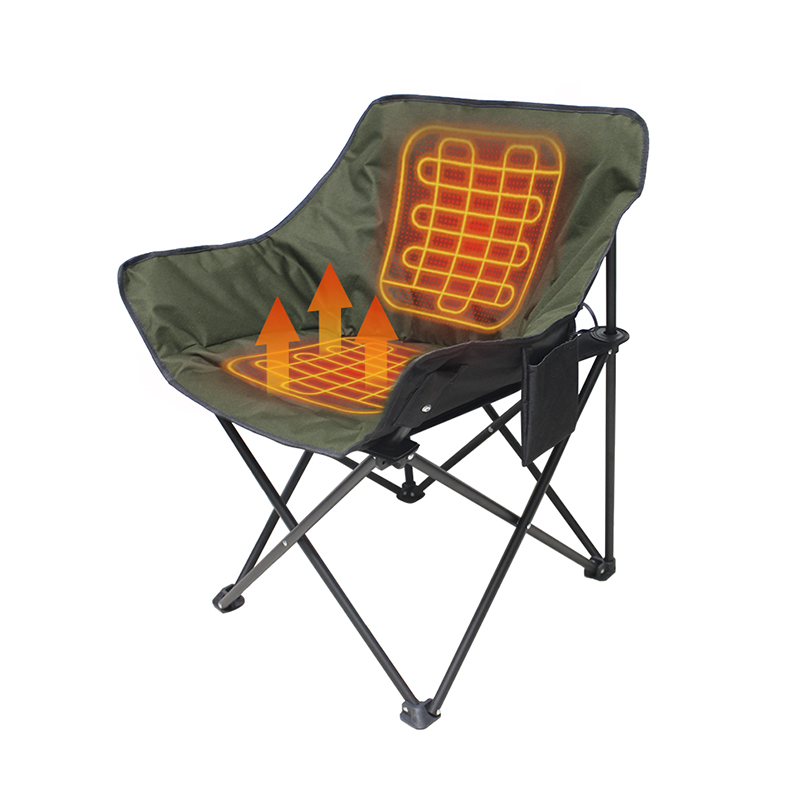 Portable Heated Camping Chair For Fishing & Garden Patio